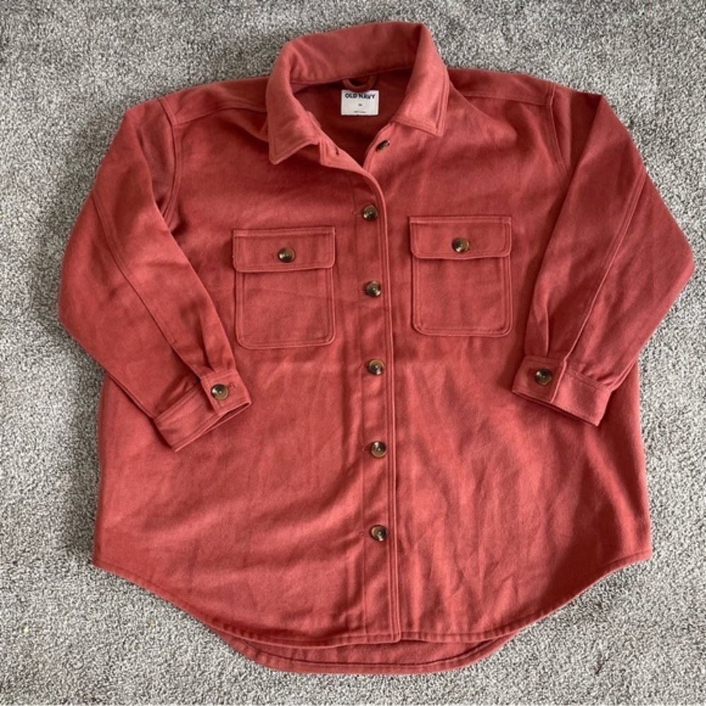 Old Navy Shacket Womens 2X A Little Rusty Wool Blend Soft Cabin Core Rustic Warm
